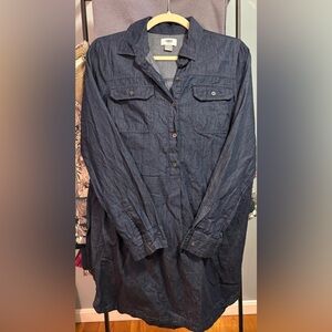 Old Navy Chambray Casual Button Down Dress